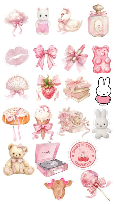 Coquette Goodnotes Valentines Stickers Printable, Homade Stickers Ideas, Coquette Designs For Scrapbook, Coquette Printable Stickers, Pink Coquette Stickers, Coquette Stickers Printable Pink, Girly Stickers Printable, Coquette Stickers Printable, Light Pink Stickers