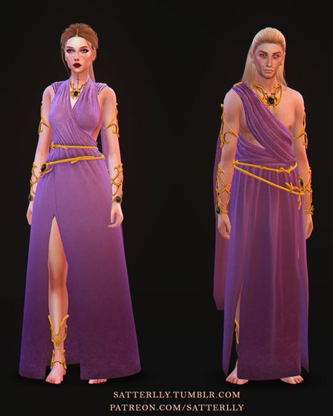 Baldur’s Gate 3 - Dream of at Night outfit | satterlly on Patreon Greek Outfit, Roman Clothes, Sims Medieval, Sims Stories, Female Pose, Cc Clothes, Pelo Sims, Baldur's Gate 3, Sims 4 Dresses