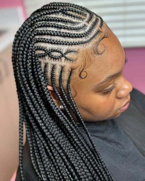 Fulani Braids Hairstyles, Hair Braid Designs, Latest Hair Braids, Lemonade Braids Hairstyles, Cornrows Braids For Black Women, Braided Hairstyles For Black Women Cornrows, Feed In Braids Hairstyles, Goddess Braids Hairstyles, African Hair Braiding Styles