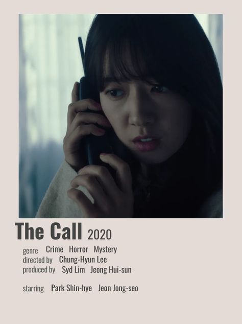 The Call Movie Poster, Call Movie Korea, The Call Movie, Call Movie, Alternative Minimalist Poster, Movie Character Posters, Movies To Watch Teenagers, Mystery Genre, Film Story