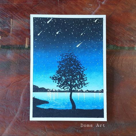 Cray Pas Art, Night Oil Pastel, Sea At Night, Landscape Painting Tutorial, Ethnic Home Decor, Oil Pastel Art, Oil Pastel Drawings, Landscape Art Painting, Sketch Inspiration