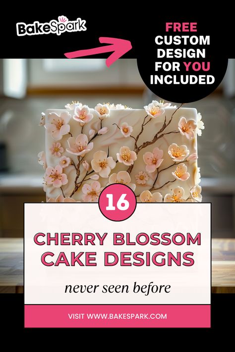 Cherry Blossom Cake Design Ideas Cherry Blossom Cake Design, Cherry Blossom Wedding Cake, Cherry Blossom Party, Cherry Blossom Cake, Blossom Cake, Cake Design Ideas, Cascading Flowers, Cherry Blossom Wedding, Simply Filling