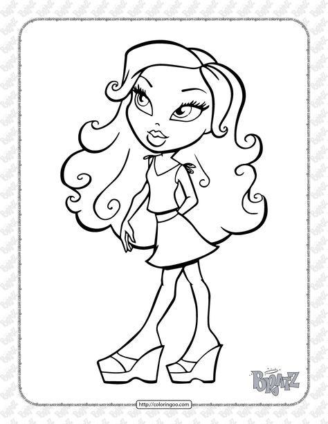 Bratz Coloring Pages, Modele Zentangle, Bratz Coloring, Coloring Pages For Teenagers, Doll Drawing, Paper Doll Template, Princess Coloring Pages, Easy Coloring Pages, Coloring Pages For Girls