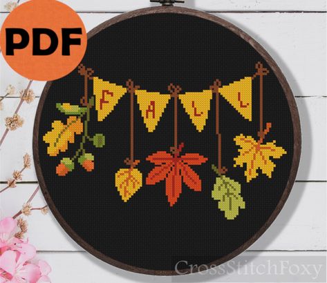 Simple Halloween Cross Stitch Patterns, Romantic Bedroom Design, Fall Cross Stitch, Halloween Mantle, Boho Cross, Easy Cross Stitch, Easy Cross Stitch Patterns, Halloween Cross Stitch Patterns, Adornos Halloween