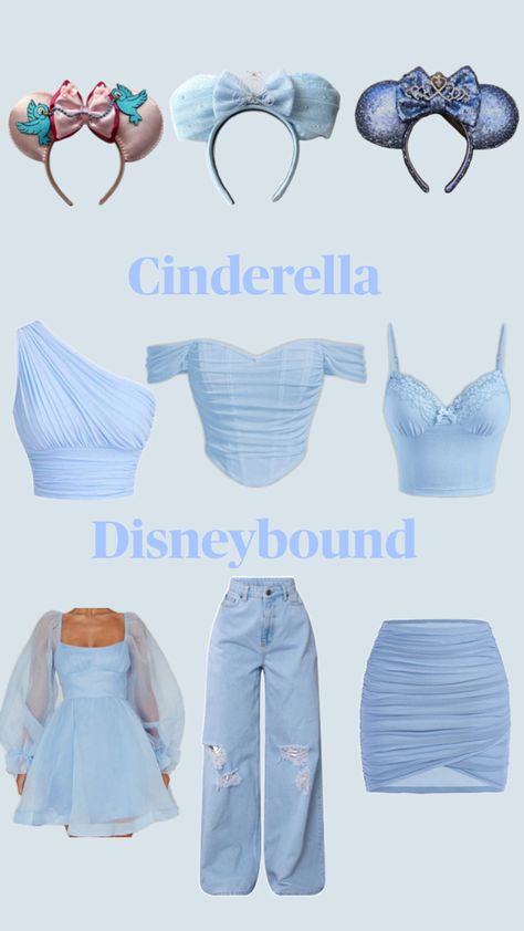 Cinderella Disneybound, Disney Vacation Outfits, Disney Park Outfit, Disney Character Outfits, Cinderella Outfit, Disney Bound Outfits Casual, Disney Trip Outfits, Disney Outfits Women, Princess Inspired Outfits