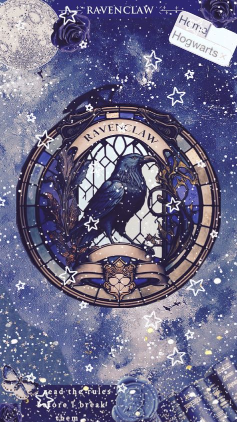 💙🕸️Raven claw🕸️💙 Raven Claw, Kawaii Art, Galaxy Wallpaper, Harry Potter, Art