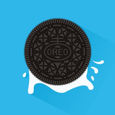 Oreo cookie — Illustration by Brian Le Normand // www.brianlenormand.com #flatdesign #graphicdesign #design #oreo #cookie #food #flat #graphic #illustrator #illustration #minimalism #cream #wonderfilled #sweet #wonder #adobeillustrator #vector #art #vectorart #project #foodporn Cookie Illustration, Iphone Backgrounds Nature, Cookies Aesthetic, Food Illustration Design, Oreo Flavors, Cake Logo, Simple Designs To Draw, Oreo Cookie, Oreo Cake