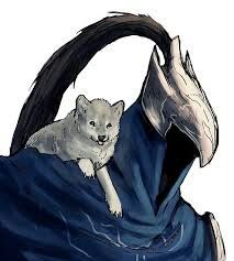 Baby Sif! So cute :3 Great Grey Wolf Sif, Artorias The Abysswalker, Dark Souls Artorias, Dark Souls Funny, Sif Dark Souls, Soul Saga, Dark Souls Artwork, Creature Fantasy, Demon Souls