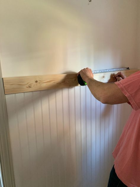 Bead Board Paneling Walls, Accent Wall Bead Board, Painting Beadboard, Bead Board Wall, Beadboard Entryway, Beadboard Half Wall, Installing Beadboard, Beadboard Accent Wall, Beadboard Ideas