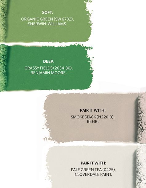 Spring Color Crush: Fresh Green & Why We Love It! - House & Home Spring Green Paint Colors, Bright Green Paint Colors, Lakeside Farmhouse, Breezeway House, Bright Green Paint, Green Bedroom Paint, Cloverdale Paint, Green Entryway, Green Exterior House Colors