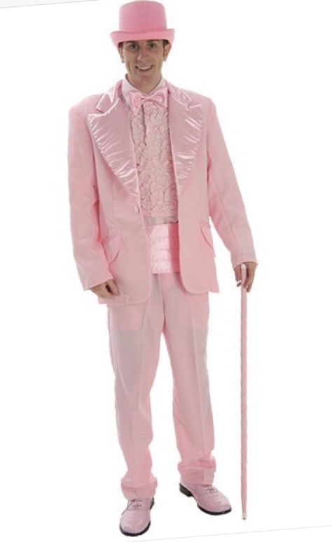 Men in Pink Pink Out Ideas, James And The Giant Peach Costume, Pink Tux, Men Formal Wear, Tux Prom, Pink Tuxedo, Peach Costume, James And The Giant Peach, Vintage Tuxedo