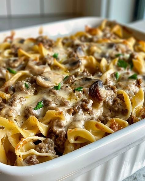 Noodles Casserole Recipes, Meat And Vegetable Casserole Recipes, Hamburger Noodle Bake, Meat Entrees For A Crowd, Tailgate Casseroles, Hearty Casserole Recipes, Casserole Dishes Dinner, Come Sit At My Table Recipes, Ground Beef Dishes For Dinner Easy