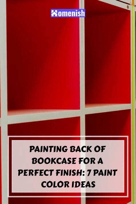 A bookcase can serve as a focal point in any room thanks to its sheer size. Such an accent piece has become a necessity in every home, not just for storing books, but also for holding your souvenirs, crafts, and other knick knacks. By painting the back of a bookcase an attractive color, you can completely transform this essential book storage item. But what colors work best for the back of the bookcase? To give the shelves a new look, you can paint the back part bold or neutral, but it must be c Paint Inside Of Bookcase, Bookcases With Painted Backs, Painting The Back Of Bookshelves, Painted Bookcases Colors, Painting Built In Bookcase, Painted Bookcase Ideas, Bookshelves Painting, Painted Back Bookshelves, Painted Bookcases