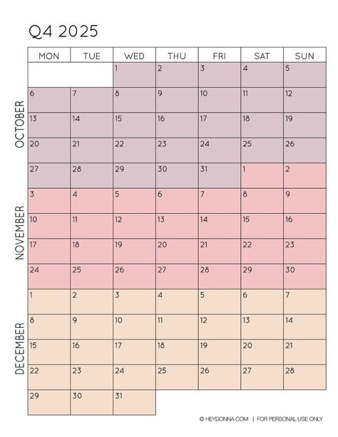 2025 3-Month Quarterly Calendar Printables – FREE Good Notes Daily Planner, 2025 Journal, Mood Chart, Quarterly Calendar, 2025 Goals, Weekly Schedule Printable, Daily Planner Printables Free, Duck Cake, Monthly Printable