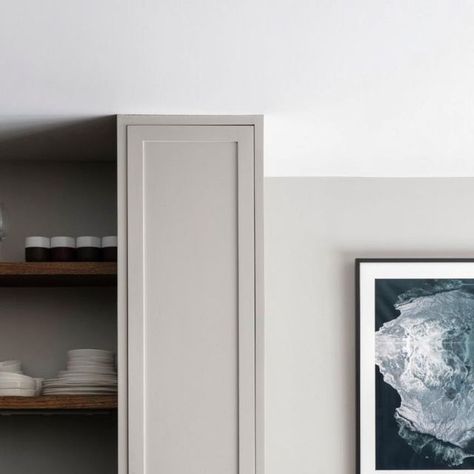 Farrow & Ball on Instagram: "This beautiful kitchen, featuring #PurbeckStone, uses Modern Emulsion on the walls for a tough, hardwearing finish - the ideal solution to those not wanting to sacrifice colour for durability. Featuring Purbeck Stone on the walls and cabinets. #FarrowandBall #ModernEmulsion" Stone Kitchen Cabinets Colour, Farrow And Ball Purbeck Stone Kitchen, Purbeck Stone Kitchen, Purbeck Stone Farrow And Ball, Farrow And Ball Purbeck Stone, Purbeck Stone, Stone Kitchen, Farrow And Ball, Kitchen Cabinet Colors