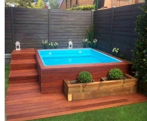 Piscina Pallet, Ideas De Piscina, Piscinas Pequeñas, Kleiner Pool Design, Deck Piscina, Small Patio Decor, Bangunan Minecraft, Round Pool, Hot Tub Backyard