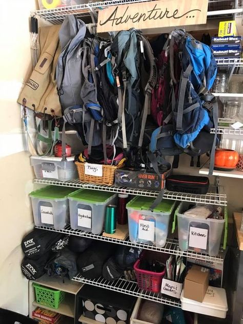 Outdoor Gear Organization, Outdoor Gear Storage, Camping Gear Organization, Gear Organization, Camping Gear Storage, Camping Gear Gadgets, 1000 Lifehacks, Gear Room, House Organization