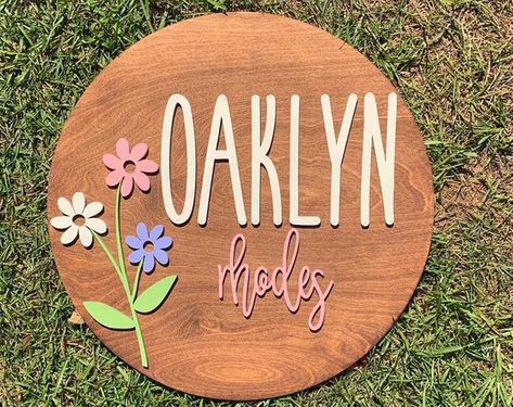 Jasmine Rae, Sign Flowers, Southern Baby Names, Room Girl, Southern Baby, Nursery Name Sign, Wood Name Sign