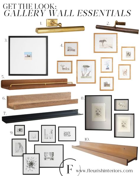 Picture Ledge Sizing Guide, Mirror On Picture Ledge, Wall To Wall Picture Ledge, Entryway Picture Ledge, Picture Ledge With Lights, Picture Shelf Wall Ideas, Gallery Wall With Picture Ledges, Gallery Wall Ideas With Lights, Picture Ledge Hallway