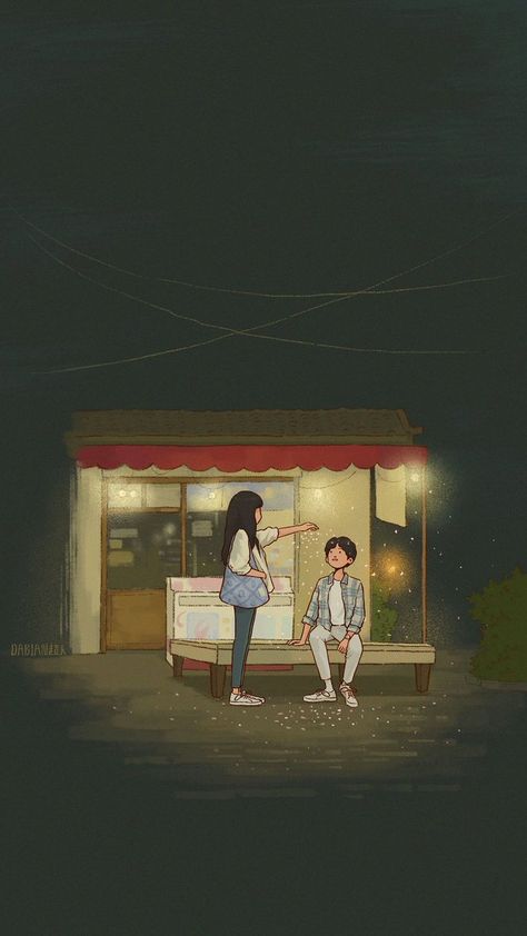 K Drama Anime Wallpaper, Our Beloved Summer Cartoon, Our Beloved Summer Fanart, Love Cute Pics, K Drama Drawing, K Drama Art, Couple Art Drawing, Miss Your Presence, Cute Cartoon Couple