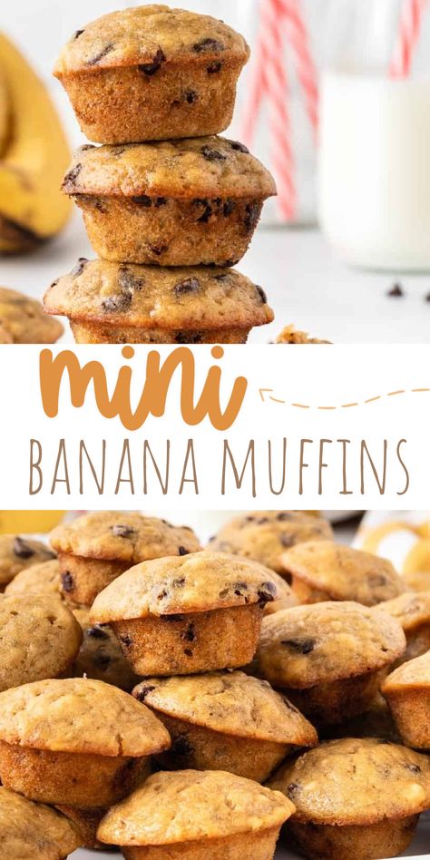 Banana Fruit Muffins, Mini Banana Muffins Toddler, Copycat Little Bites Muffins, Banana Muffins Mini, Toddler Banana Muffins, Banana Muffins For Toddlers, Banana Bread Mini Muffins, Healthy Toddler Muffins, Easy Healthy Muffins