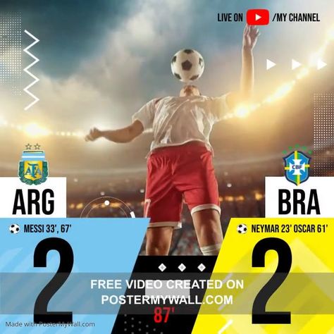 Copy of Live Football Match Score Football Viewing Party, Soccer Posters, Live Football Match, Goals Football, Cricket Poster, Football Posters, Match Score, Sports Scores, Football Score