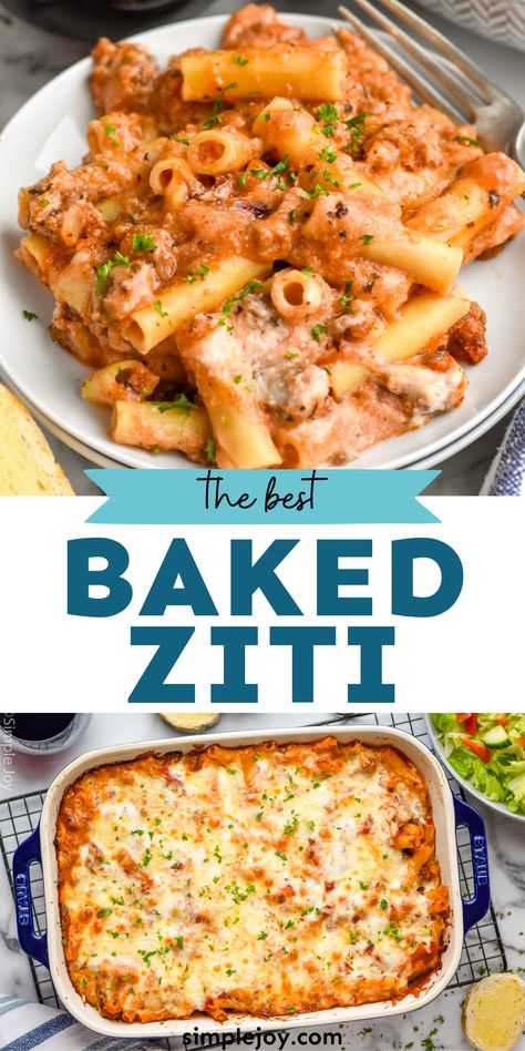 Ziti With Sausage, Baked Ziti With Sausage, Easy Baked Ziti, Ziti Recipe, Ziti Recipes, Baking Secrets, Baked Ziti Recipe, Goulash Recipes, Backless Cami Top