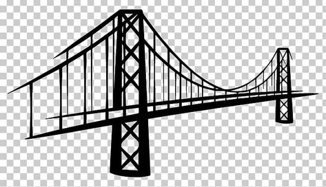 Bay Bridge Drawing, Bridge Clipart, Bridge Vector, Bridge Black And White, Bridge Tattoo, Bridge Drawing, Speed Logo, San Francisco Bridge, Gang Tattoos