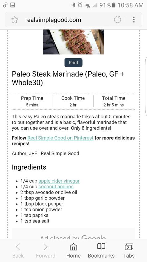 Coconut Aminos Steak Marinade, Paleo Steak Marinade, Beef Marinade, Steak Tips, Coconut Aminos, Earthly Delights, Steak Marinade, Easy Paleo, Plant Based Recipes