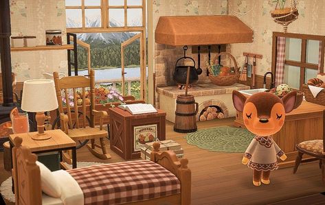 Noelle on Instagram: “{fauna’s home got a fresh remodel for the spring} 🦌 • • • • 🏷 #acnh #animalcrossing #newhorizons #animalcrossingnewhorizons #nintendo…” Villager Home Ideas Acnh, Happy Home Ideas, Animal Crossing Villager House Remodel, Acnh Villager Home Interior Ideas, Acnh Villager Home Ideas, Acnh Home Designs, Acnh Hhp Stitches, Acnh Farmhouse Interior, Acnh Deirdre House