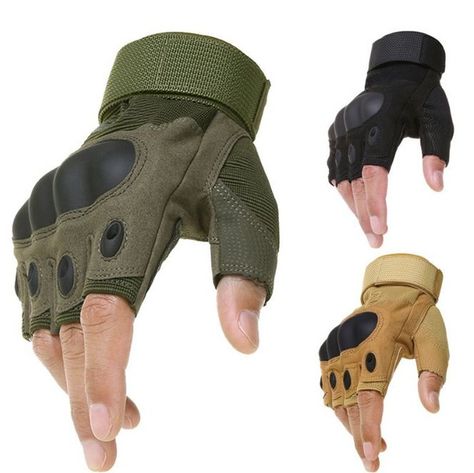 Tactical Army Military Airsoft Shooting Bicycle Combat Fingerless Paintball Hard Carbon Knuckle Half Finger Gloves | Wish Hunting Gloves, Half Finger Gloves, Gym Gloves, Tactical Gloves, Military Combat, Fingers Design, Finger Gloves, Sports Gloves, Cycling Gloves