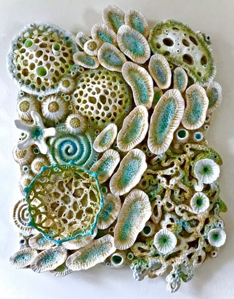 Coral Ceramics, Ceramic Coral Reefs, Ceramic Wall Art Sculpture, Coral Clay, Ceramic Coral, Coral Sculpture, Sea Sculpture, Coral Art, Ceramic Texture