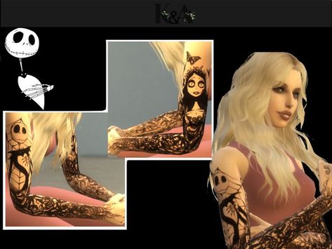 Tattoo Sims 4 Cc, Tim Burton Tattoo, Sims 4 Cc Finds, Sims 4 Cc, Sims 4 Mods, Sims Cc, Tim Burton, Sims 4