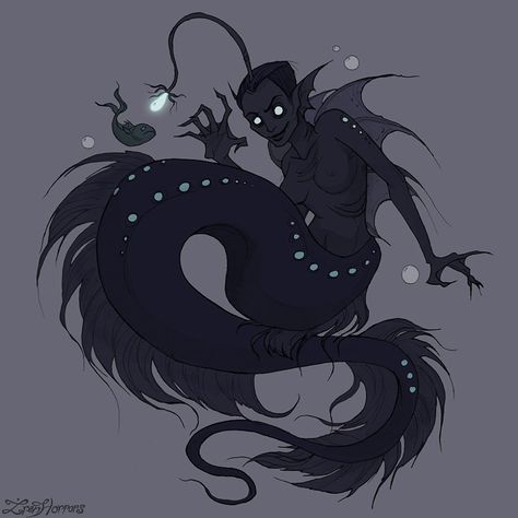 Today's #mermay piece is Deep Sea Mermaid! 🖤