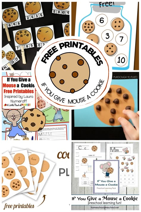 These free printables are the perfect way to help your preschooler focus on math and literacy skills with their favorite mouse! Download and print them now for hours of fun learning! #ifyougiveamouseacookie #lauranumeroff The Best Mouse Cookie Activities, Bakery Printables Free, Magnet Stories Free Printables, If You Give A Mouse A Cookie Activities Kindergartens, If You Give A Mouse A Muffin Activities, If You Give A Mouse A Cookie Activities Preschool Free Printable, Preschool If You Give A Mouse A Cookie, Literacy Cooking Activities Preschool, If You Give A Mouse A Cookie Preschool Activities