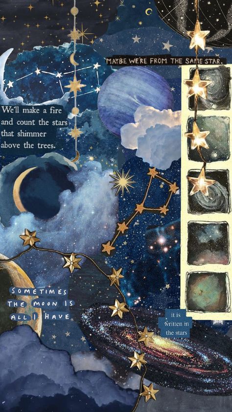 #aesthetic #space #star #astronomy #moon Star Astronomy, Shuffles Aesthetic, Astronomy Poster, Love Collage, Collage Drawing, Diy Journal Books, Aesthetic Space, Witchy Wallpaper, Funny Phone Wallpaper