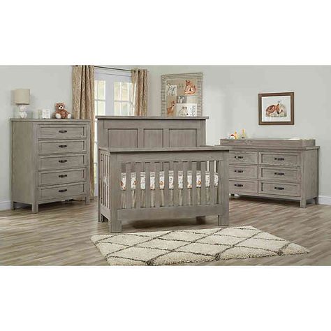 Nursery Furniture Set Nursery Crib, Baby Nursery Furniture, Nursery Furniture Sets, Convertible Crib, Panel Headboard, Full Size Bed, Modern Nursery, Grey Oak, Baby Furniture