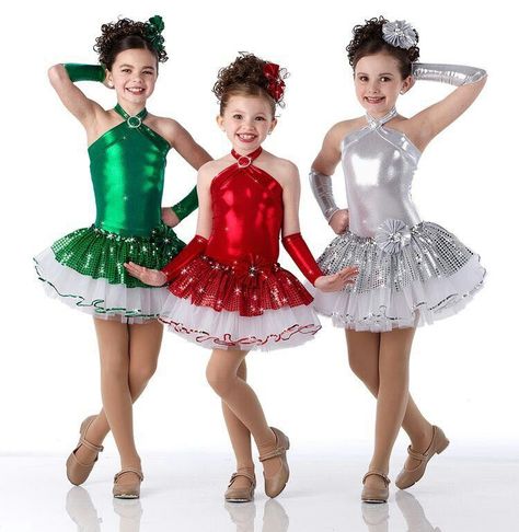 Christmas Dance Party, Christmas Dance Costumes, Dance Party Dress, Dance Moms Costumes, Cute Dance Costumes, Dance Supplies, Jazz Costumes, Christmas Dance, Ballet Costumes