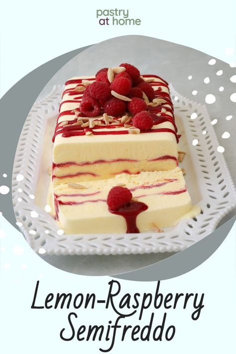 Semi Fredo Recipes, Lemon Semifreddo Recipe, Semi Freddo Recipe Desserts, Semi Fredo Desserts, Christmas Lemon Dessert, Semifreddo Recipe Desserts, Semi Freddo Recipe, Vanilla Semifreddo, Frozen Lemon Dessert