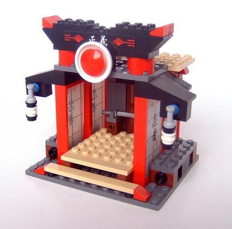 Lego Ninjago Ideas To Build, Lego Ninjago Building Ideas, Lego Ninjago Figures, Lego Habitat, Lego Samurai, Lego Japanese, Stututu Turbo, Lego Vignette, Asian Buildings