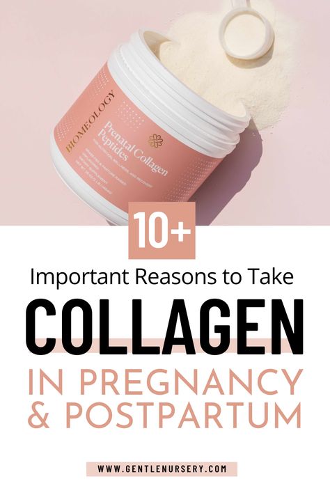 Collagen is truly one of the missing pieces of prenatal nutrition. I've researched the importance of taking prenatal collagen peptides during pregnancy. Collagen provides a foundation of support for your skin, hair, nails, joints, and bones. During pregnancy collagen can help with skin elasticity and stretching, support your achy joints, support your baby's healthy development and even support your body for optimal postpartum recovery. | prenatal supplements, postpartum recovery Postpartum Supplements, Prenatal Supplements, Tummy Time Newborn, Pregnancy Vitamins, Achy Joints, Postpartum Diet, Best Prenatal Vitamins, Prenatal Nutrition, Recovery Food