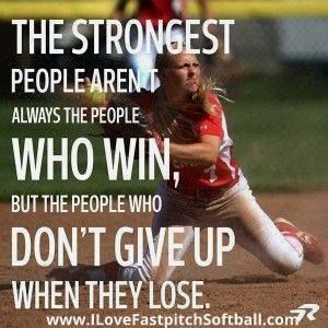 Don't Give Up... #ILoveFastpitchSoftball Fastpitch Softball Quotes, Inspirational Softball Quotes, Softball Memes, Baseball Memes, Sports Quotes Softball, Team Quotes, Poster Football, Softball Quotes, Soft Ball