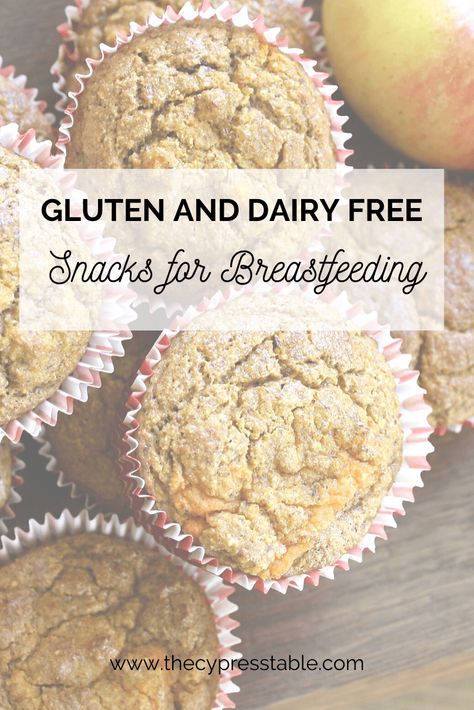 Gluten and Dairy Free Snacks for a Breastfeeding Mom - The Cypress Table Dairy Free Breastfeeding Diet, Gluten And Dairy Free Snacks, Breastfeeding Meals, Snacks For Breastfeeding, Grab Snacks, Dairy Free Breastfeeding, Diet Diary, Breastfeeding Mom, Dairy Free Snacks