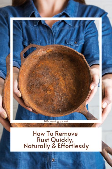 Cleaning Rusty Cast Iron, Vinegar Bath, Cleaning Cast Iron Pans, Cleaning Cast Iron Skillet, Iron Cleaning, Clean Rust, Cast Iron Care, Cast Iron Cleaning, Remove Rust