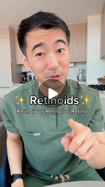 Dr. Tim Tiutan | Internal Medicine on Instagram: "What’s the difference between retinol, retinal, retinaldehyde, retinoid?   👨‍⚕️This is a common topic that confuses people, so figured I’d break it down to make it easier! As usual, this is educational and not direct medical advice. Talk to your dermatologist for any questions on personal care!   😍Also these are my new favorite scrubs from @wearfigs ! I’m obsessed with them. Discount code: TimTFirstFIGS   🌟 @doctortim.md Share this post so others can benefit too!   #figsambassador #retinol #skincare #skincaretips #skincareroutine #antiaging #skin #wrinkles #explorepage #fyp" Tretinoin Benefits, Retinoid Products, Retinol Benefits, Retinol Skincare, Skin Wrinkles, Internal Medicine, Dermatology, Medical Advice, Retinol