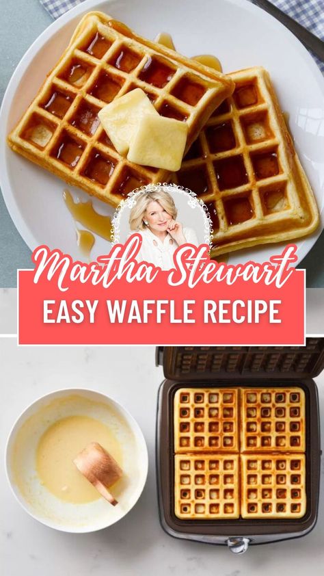 Martha Stewart Easy Waffle Recipe​ Best Easy Waffle Recipe, Waffle Recipe With Oil, Best Homemade Waffles, Delicious Waffle Recipe, Best Waffle Mix Recipe, Quick Simple Breakfast, Fluffy Waffles From Scratch, Homemade Waffles From Scratch, Basic Waffle Recipe