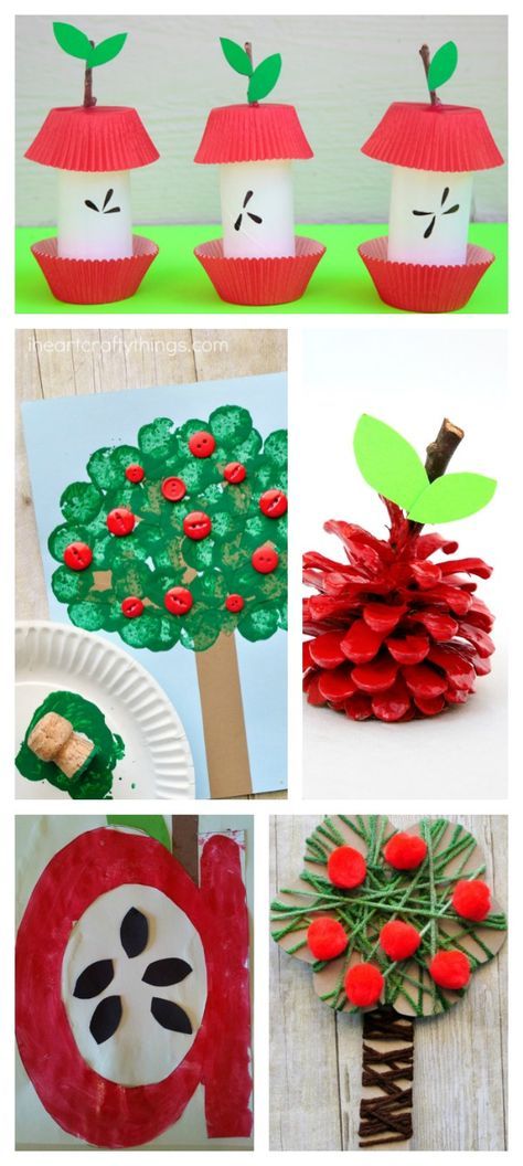 30 APPLE CRAFTS & ACTIVITIES FOR KIDS - I can't wait to try the apple volcano!! Apple Crafts For Kids, Apple Crafts Preschool, Apple Crafts, Apple Activities, Apple Craft, Apple Art, Apple Theme, Paper Plate Crafts, Plate Crafts