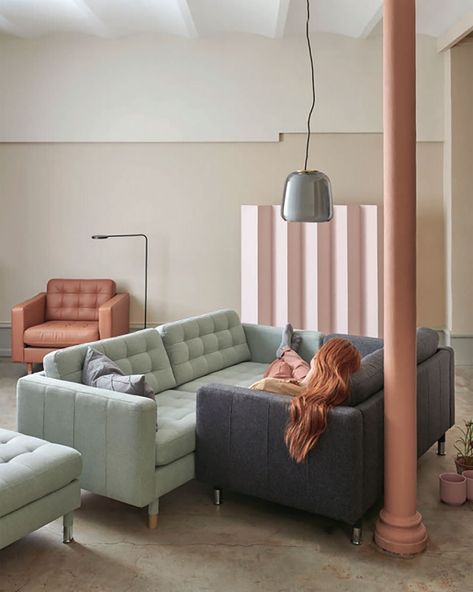 IKEA Landskrona - sofa, loveseat, sectional, and chair Landskrona Sofa, Ikea Landskrona, Ikea Catalog, Ikea Living Room, Ikea Chair, Pastel Room, Living Room Set, Living Room Sectional, New Living Room