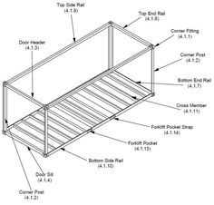 Shipping Container Design, Sea Containers, Structural Drawing, Steel Framing, Container Office, Container Buildings, Cargo Container, Building A Container Home, Container Architecture