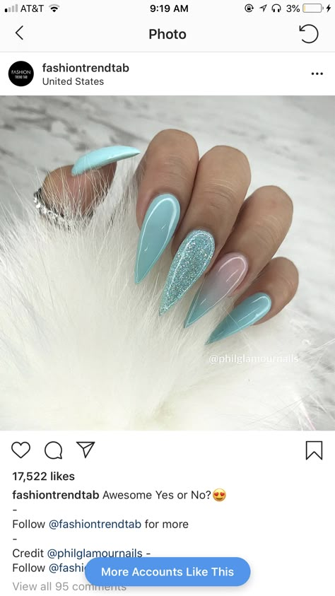 Classy Acrylic, Stiletto Nail Art, Ombre Nail, Stiletto Nails Designs, Ombre Nail Designs, Nail Art Ombre, Nail Files, Coffin Nails Designs, Pretty Acrylic Nails